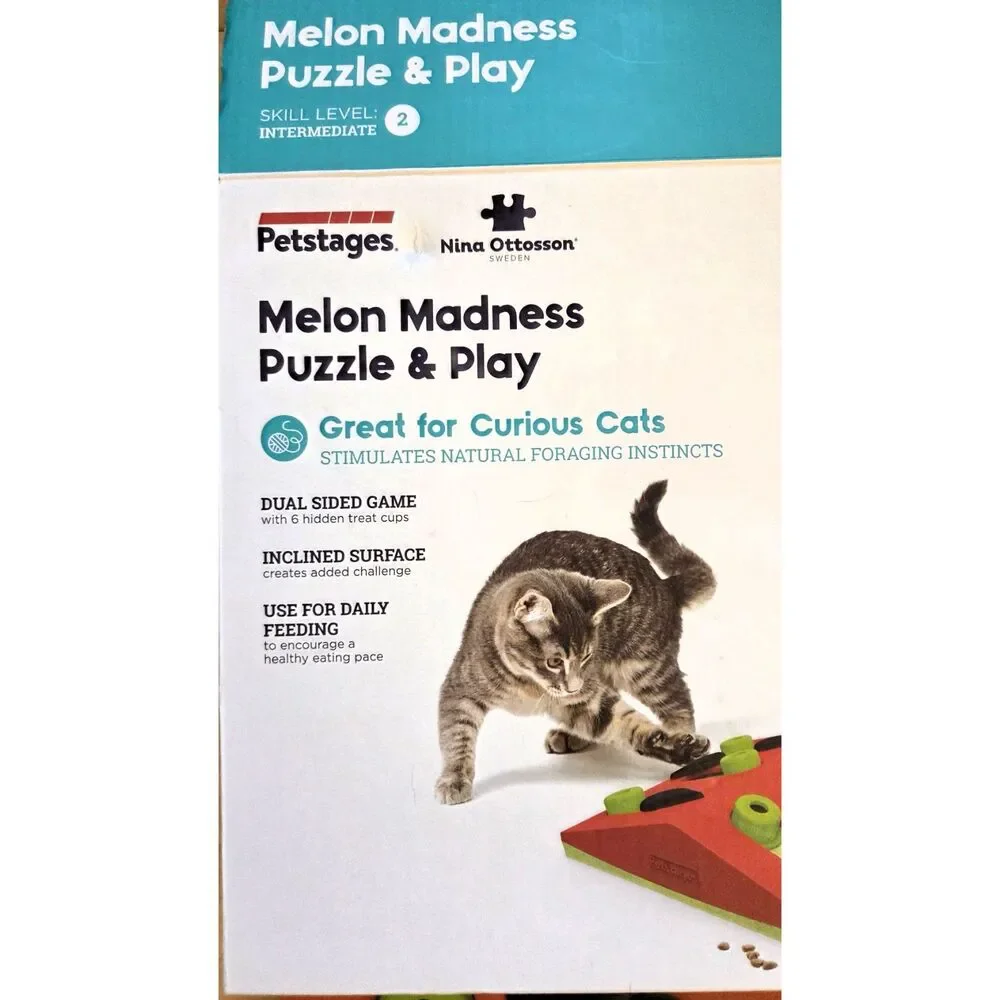 Nina Ottosson Petstages Melon Madness Puzzle & Play Feeder Toy